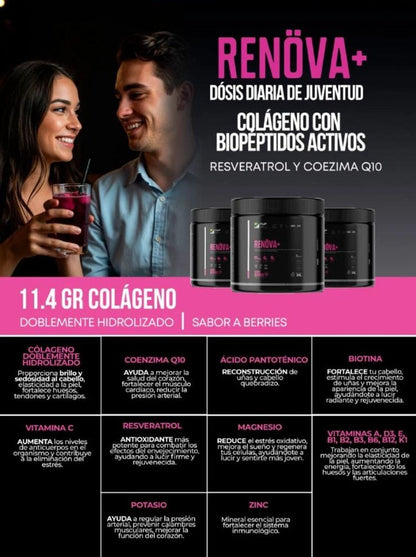 RENOVA - COLAGENO HIDROLIZADO PREMIUM CON BIOPECTIDOS ACTIVOS (315g)